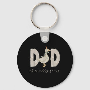 One Silly Goose Daddy 1st First Birthday Family 20 Key Ring