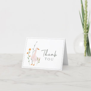 One Silly Goose Fest Birthday Minimalism Classic Thank You Card