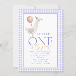 One Silly Goose First Birthday Invitation