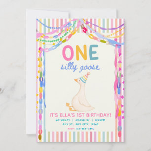 One Silly Goose First Birthday Invitation