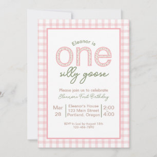 One Silly Goose First Birthday Invitation - 1st
