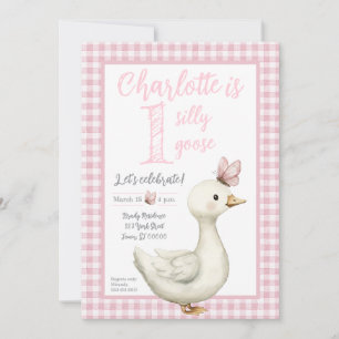 One Silly Goose First Birthday Party Invitation