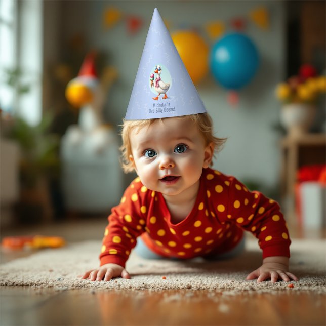 One Silly Goose First Birthday Party Party Hat (One Silly Goose First Birthday Party Party Hat)