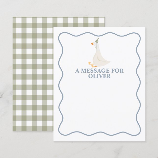 One Silly Goose First Birthday Time Capsule (Front/Back)