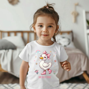 One Silly Goose Flower Garden  1st Birthday Baby T-Shirt