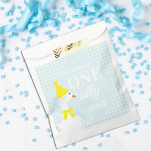 One Silly Goose Gingham 1st Birthday Favour Bags