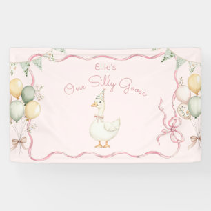 One Silly Goose Girl 1st Birthday Banner
