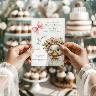 One Silly Goose Girl 1st Birthday  Invitation