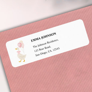 One Silly Goose Girl 1st Birthday Return Address