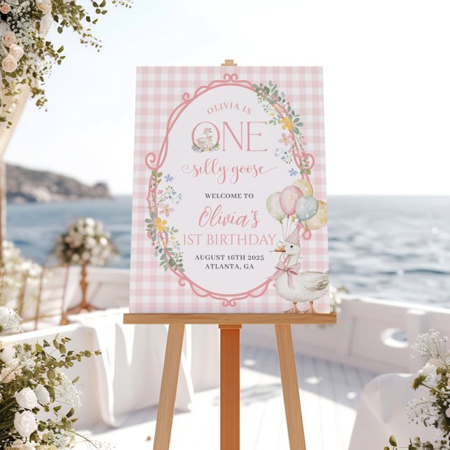 One Silly Goose Girl 1st Birthday Welcome Sign (Creator Uploaded)
