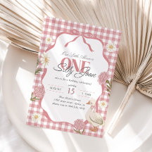 One Silly Goose Girl Cottagecore Pink 1st Birthday