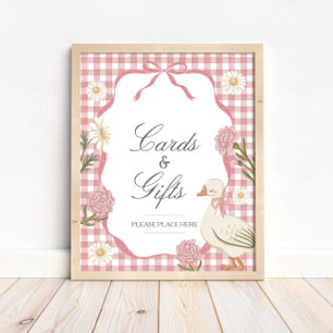 One Silly Goose Girl Pink Cards & Gifts Poster