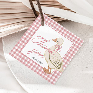 One Silly Goose Girl Pink Cottagecore Favour Tags