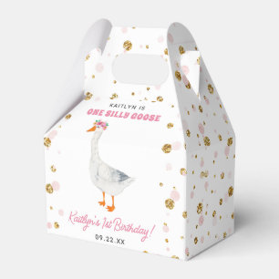 One Silly Goose Girls 1st Birthday Party Favour Box