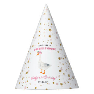 One Silly Goose Girls 1st Birthday Party Hat