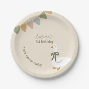 One Silly Goose Kids Birthday Party Paper Plate
