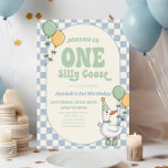 ONE Silly Goose Modern Retro 1st Birthday Party Invitation<br><div class="desc">This is a ONE Silly Goose Modern Retro 1st Birthday Party Invitation!</div>