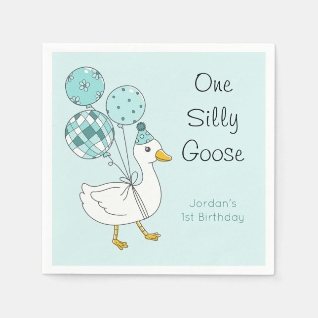 One Silly Goose Napkins (Front)
