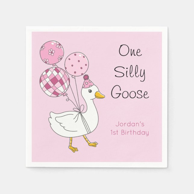 One Silly Goose Napkins (Front)