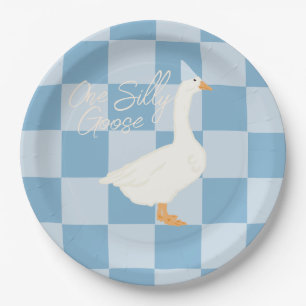 One Silly Goose  Paper Plate