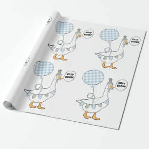 One Silly Goose Party Wrapping Paper