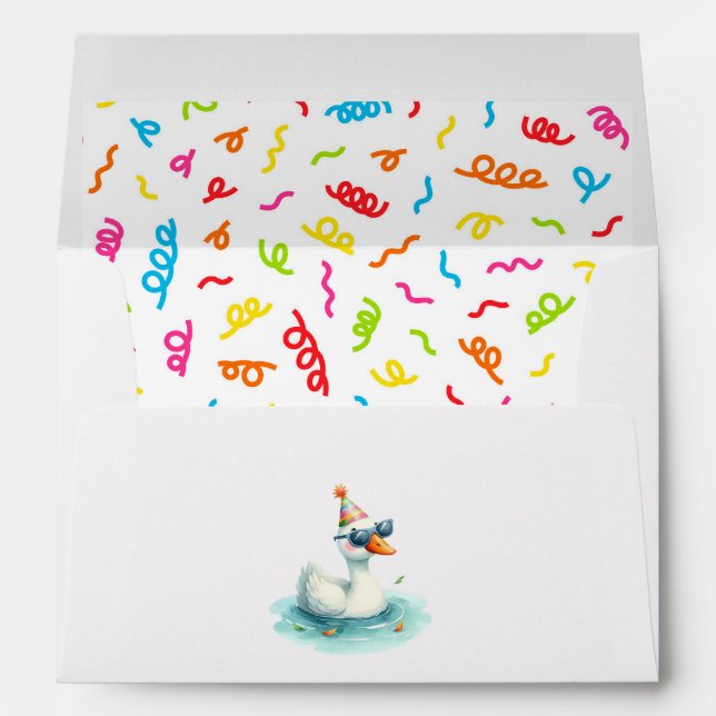 One Silly Goose Personalised First Birthday Envelope (Back (Bottom))