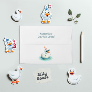 One Silly Goose Personalized First Birthday Envelope