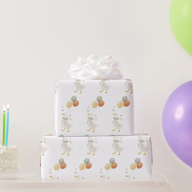 One Silly Goose Spring Birthday Wrapping Paper (Party Gifts)