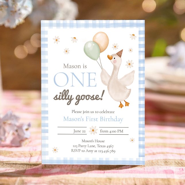 One Silly Goose Spring Party Farm First Birthday Invitation (Creator Uploaded)