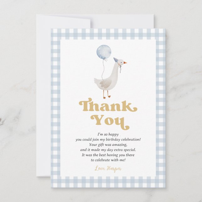 One Silly Goose Thank You Card (Front)