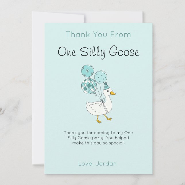 One Silly Goose Thank You Card (Front)