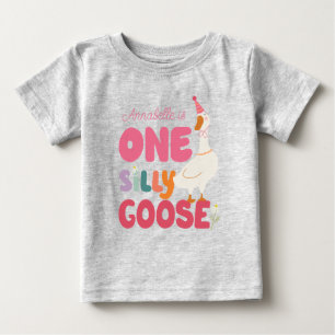 One Silly Goose TShirt, Silly Goose Pink, 1st Baby T-Shirt