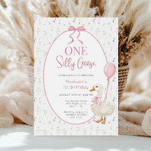One Silly Goose Vintage Floral Girl 1st Birthday