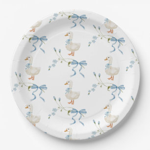 One Silly Little Goose Birthday Watercolor Paper Plate