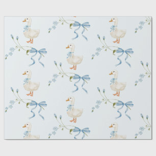 One Silly Little Goose Birthday Watercolor  Wrapping Paper
