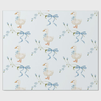 One Silly Little Goose Birthday Watercolor Wrapping Paper