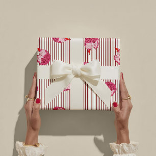 One Silly Pink Kitty 1st Birthday Wrapping Paper