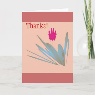 One single desert flower Gift products Thank You Card
