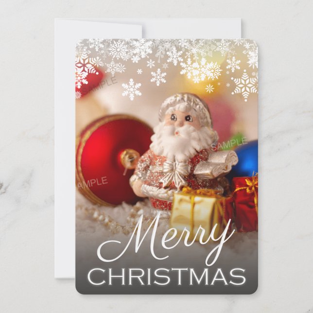 One Single Full Bleed Merry Christmas Photo Card (Front)