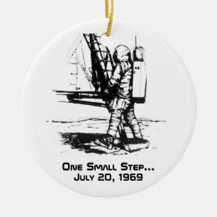 One Small Step Apollo 11 Moon Landing Ceramic Tree Decoration