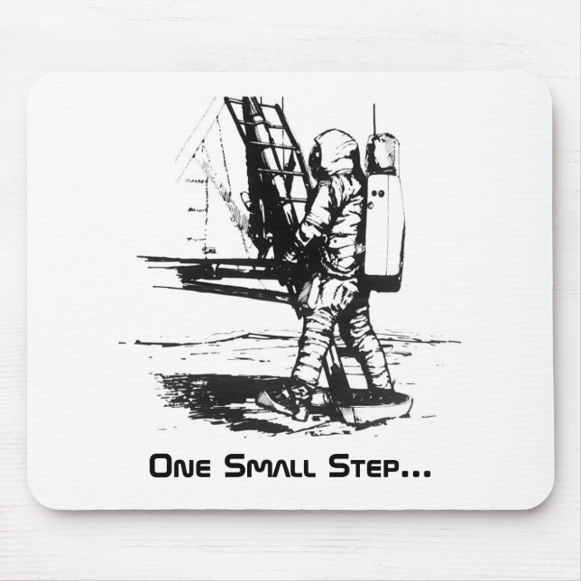 One Small Step Apollo 11 Moon Landing Mouse Mat (Front)
