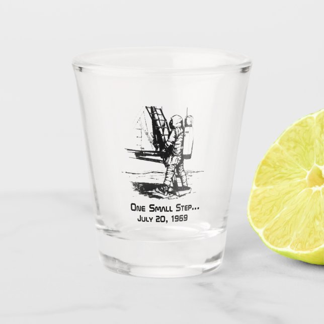 One Small Step Apollo 11 Moon Landing Shot Glass (Front)