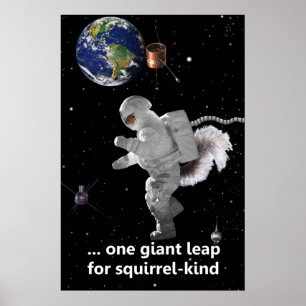One Small Step for Squirrel Kind Poster