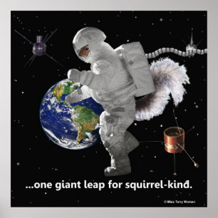 One Small Step for Squirrel Kind Poster