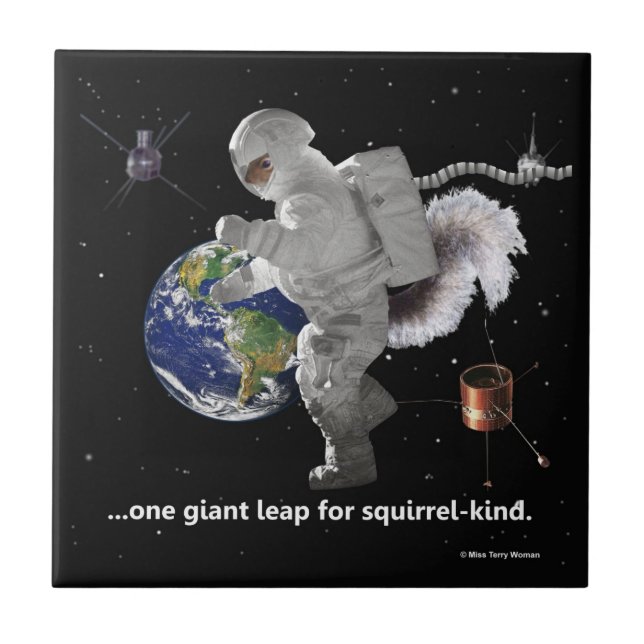 One Small Step for Squirrel Kind Tile (Front)