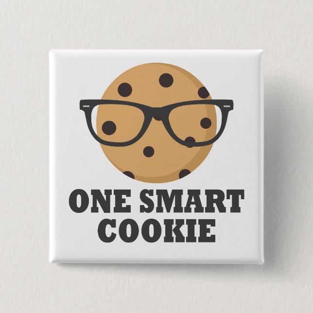 One Smart Cookie 15 Cm Square Badge (Front)