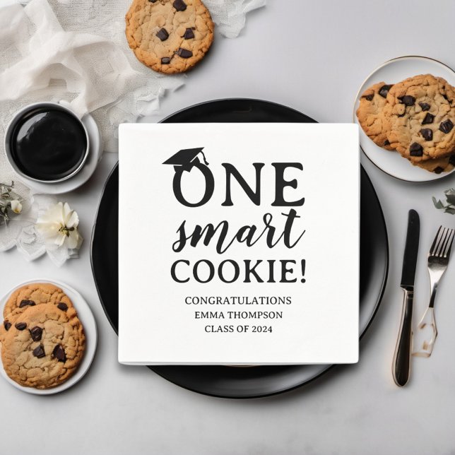 One Smart Cookie Class Of 2024 Graduation Napkin (Creator Uploaded)
