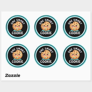 One smart cookie classic round sticker