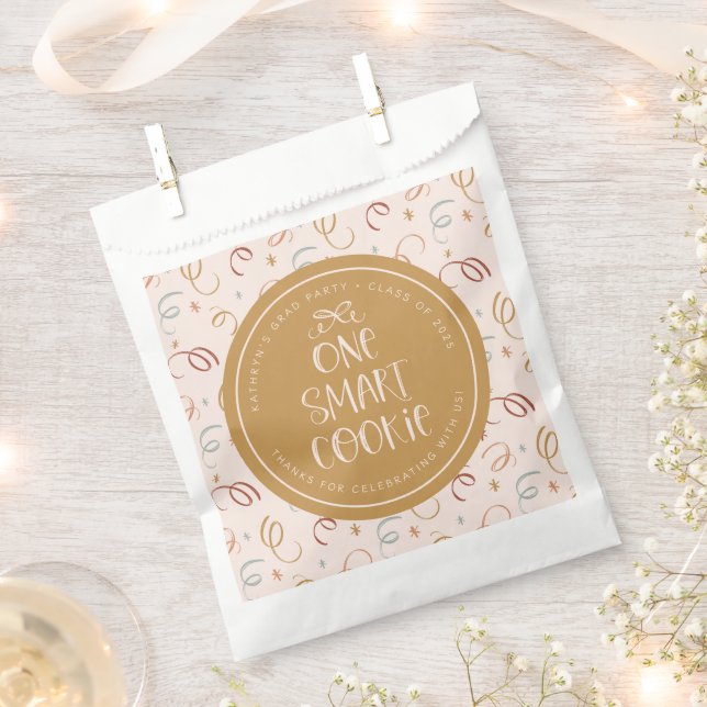 One Smart Cookie Cute Confetti Custom Grad Party Favour Bags (Clipped)