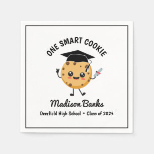 "One Smart Cookie" Cute Funny Graduation Dessert Napkin
